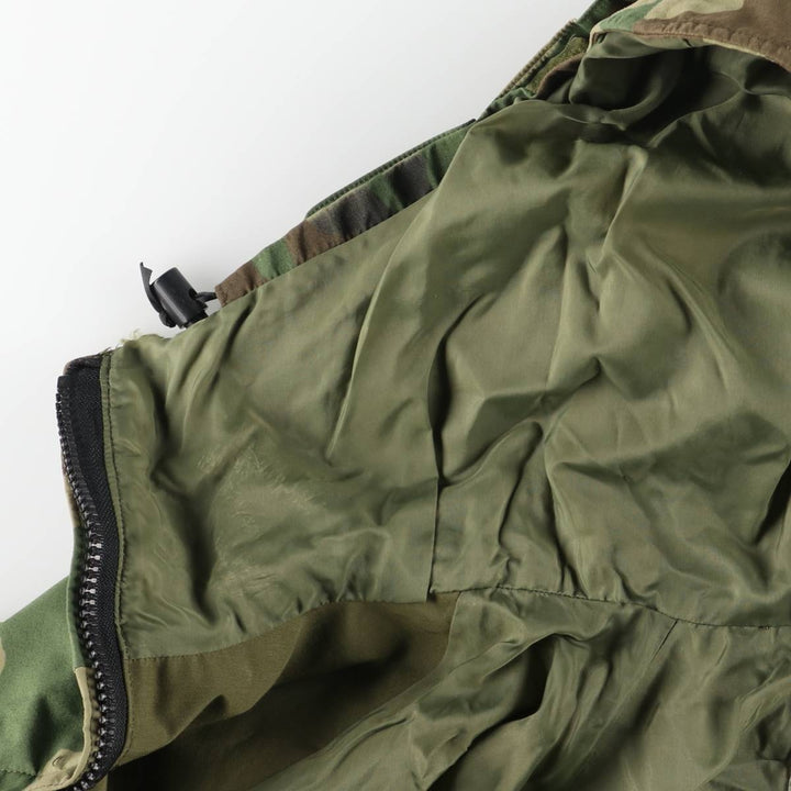 Authentic 1990'S US Military ECWCS 1st Gen Camouflage Woodland Camo Military Gore-Tex Parka, Large Regular, Men's Size L Nylon Khaki type Vintage Second Hand