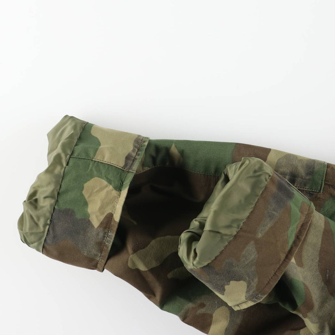 Authentic 1990'S US Military ECWCS 1st Gen Camouflage Woodland Camo Military Gore-Tex Parka, Large Regular, Men's Size L Nylon Khaki type Vintage Second Hand