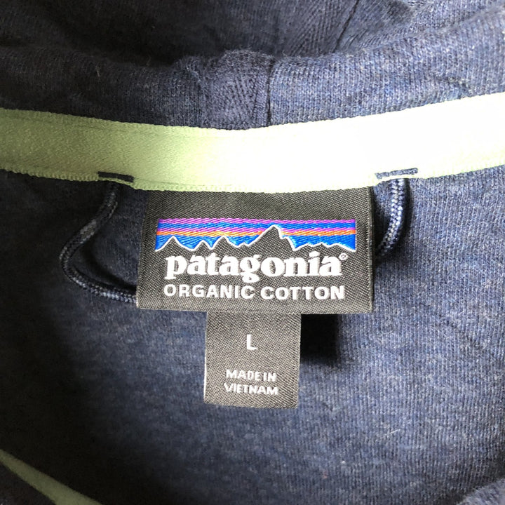 Patagonia 25316FA19 Sweat Full-Zip Hoodie, Men's Size L cotton navy blue type Vintage Second Hand