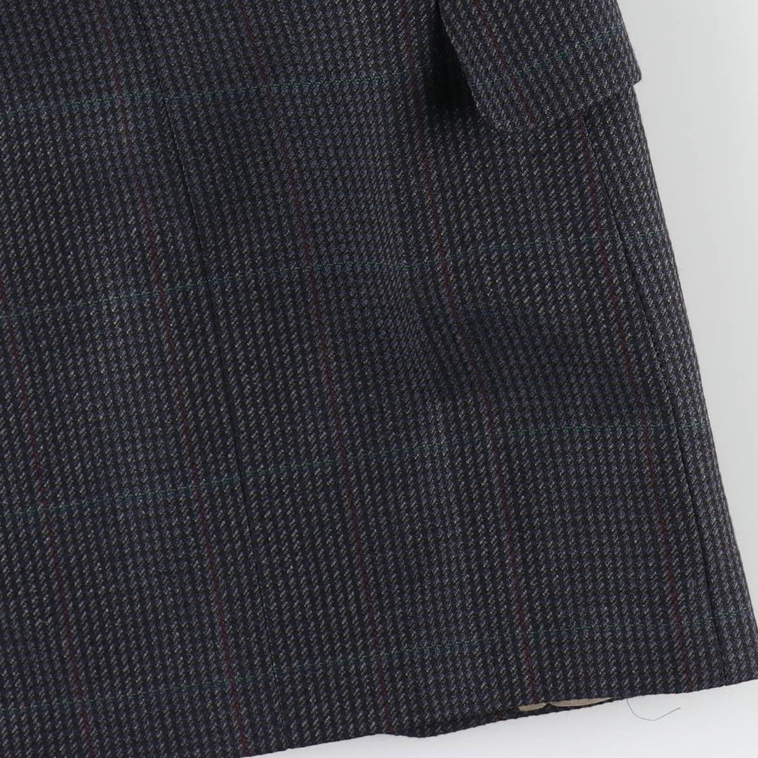 Burberry's Check Pattern Tailored Jacket, Made in USA, Men's Size L (approx.) unclear navy blue type Vintage Second Hand