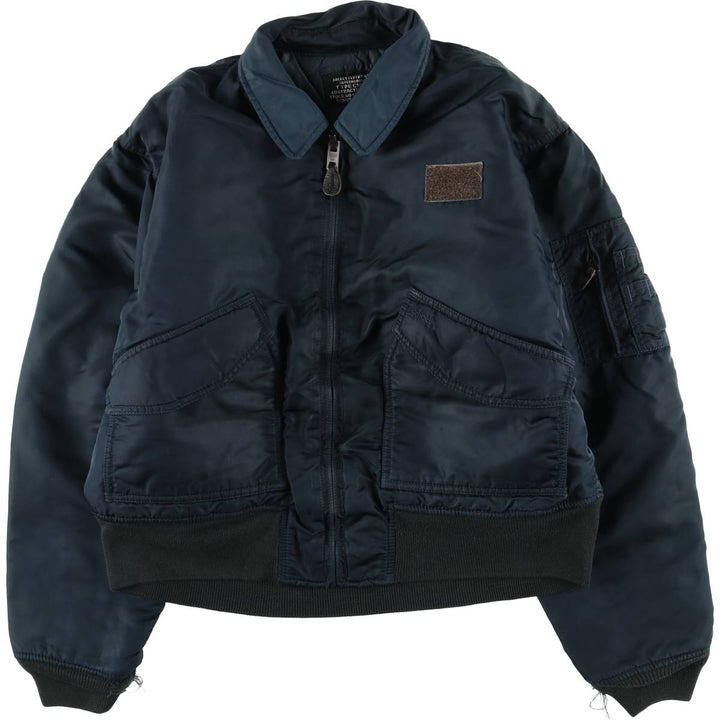 Civilian SCHOTT CWU-R Type Padded Military Flight Jacket, Men's Size Medium unclear navy blue type Vintage Second Hand