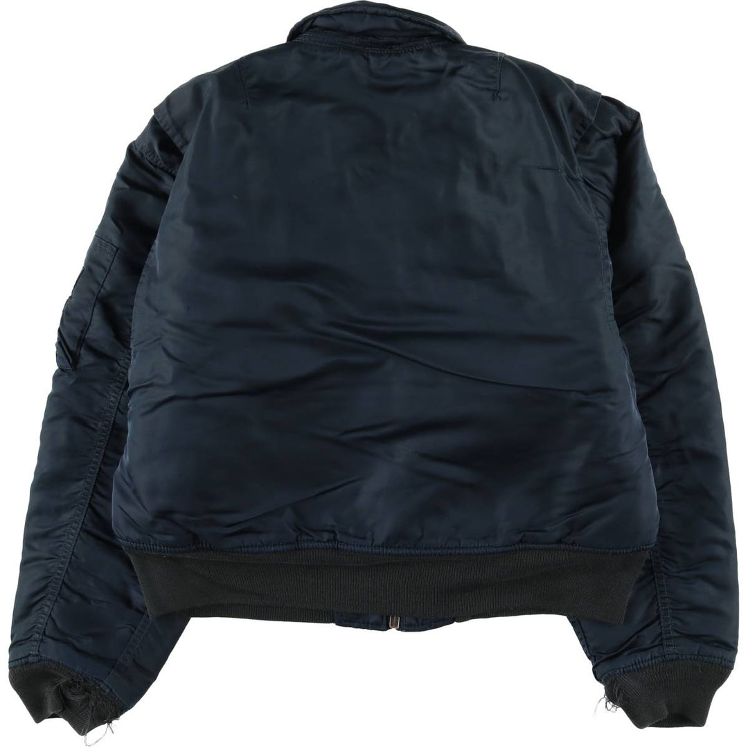 Civilian SCHOTT CWU-R Type Padded Military Flight Jacket, Men's Size Medium unclear navy blue type Vintage Second Hand