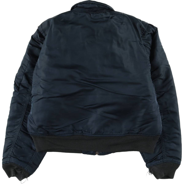 Civilian SCHOTT CWU-R Type Padded Military Flight Jacket, Men's Size Medium unclear navy blue type Vintage Second Hand