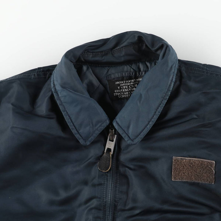 Civilian SCHOTT CWU-R Type Padded Military Flight Jacket, Men's Size Medium unclear navy blue type Vintage Second Hand