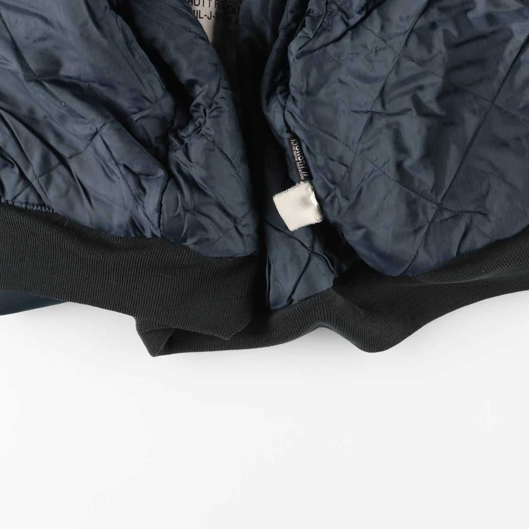 Civilian SCHOTT CWU-R Type Padded Military Flight Jacket, Men's Size Medium unclear navy blue type Vintage Second Hand