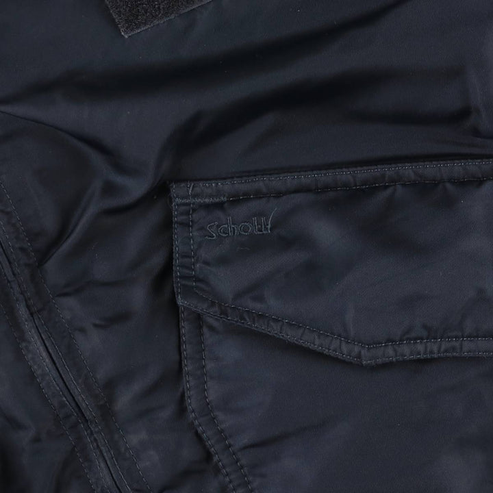 Civilian SCHOTT CWU-R padded military flight jacket, men's size small Nylon navy blue type Vintage Second Hand