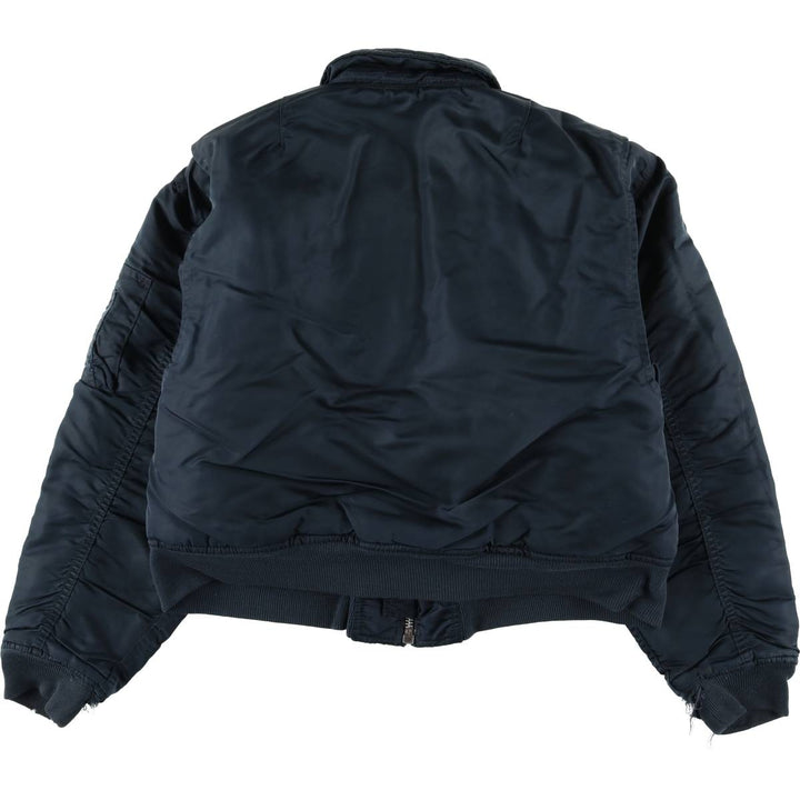 Civilian Schott CWU-R Type Padded Military Flight Jacket, Men's Size XL unclear navy blue type Vintage Second Hand