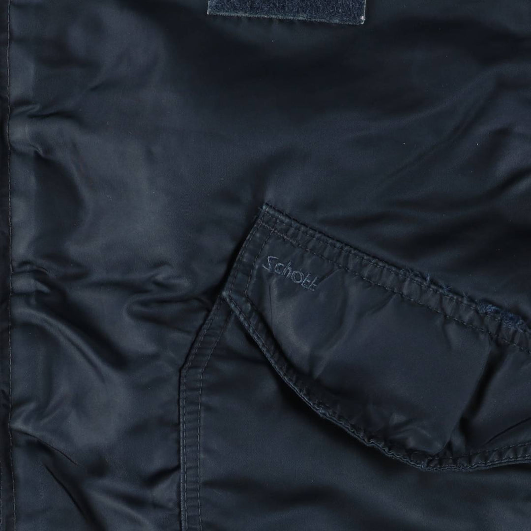 Civilian Schott CWU-R Type Padded Military Flight Jacket, Men's Size XL unclear navy blue type Vintage Second Hand