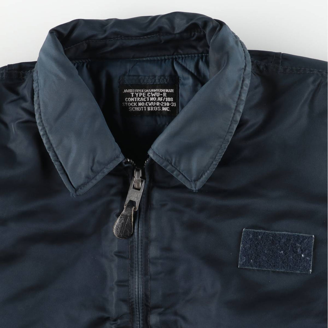 Civilian Schott CWU-R Type Padded Military Flight Jacket, Men's Size XL unclear navy blue type Vintage Second Hand