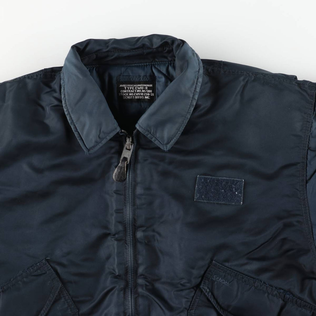 Civilian Schott CWU-R Type Padded Military Flight Jacket, Men's Size XL unclear navy blue type Vintage Second Hand