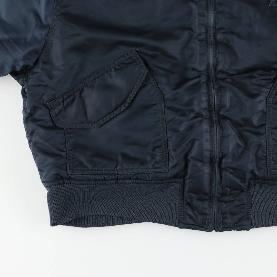 Civilian Schott CWU-R Type Padded Military Flight Jacket, Men's Size XL unclear navy blue type Vintage Second Hand