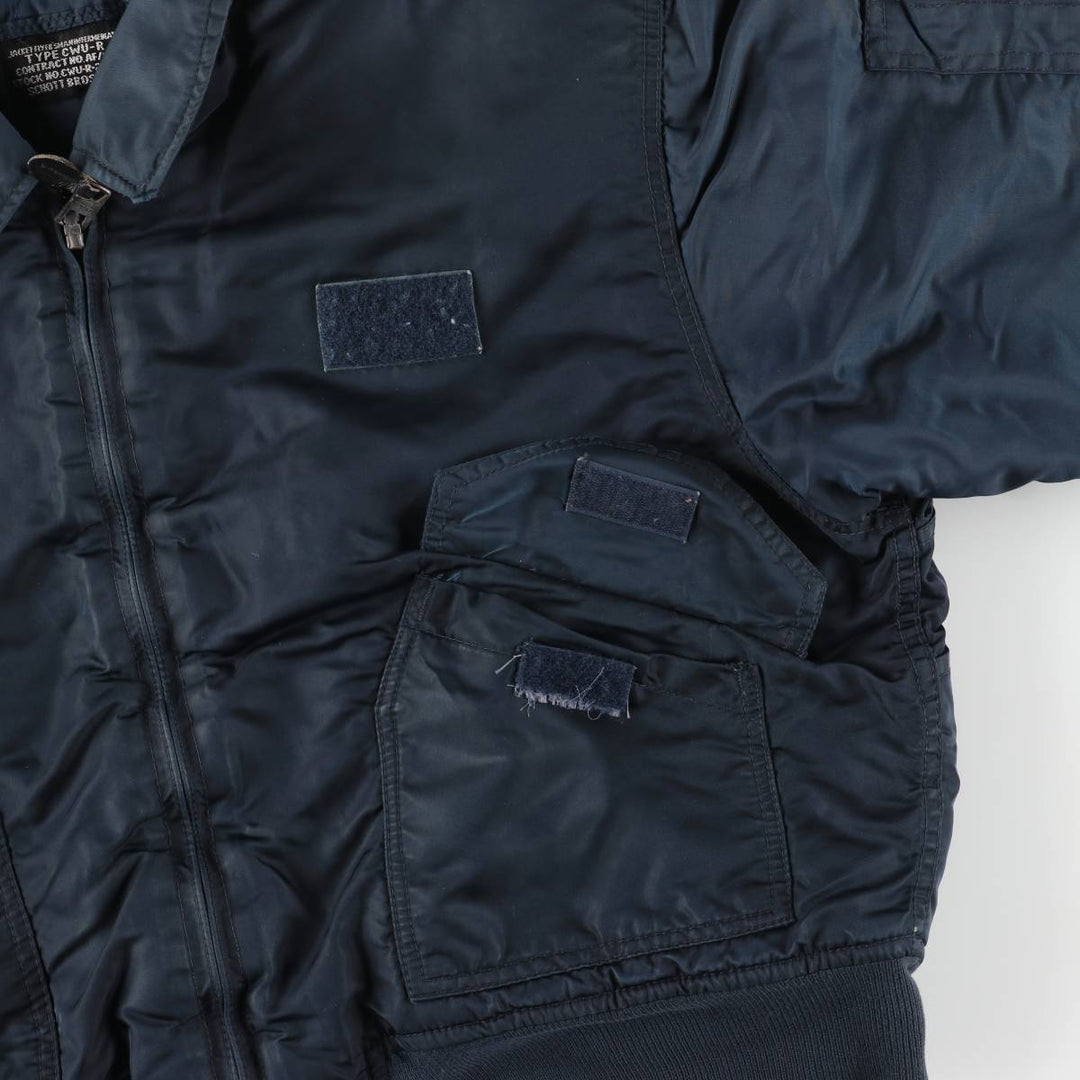 Civilian Schott CWU-R Type Padded Military Flight Jacket, Men's Size XL unclear navy blue type Vintage Second Hand