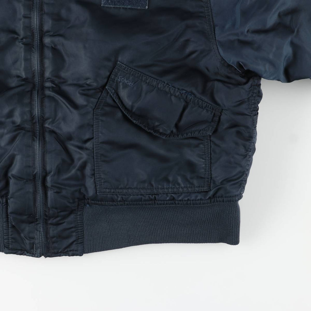 Civilian Schott CWU-R Type Padded Military Flight Jacket, Men's Size XL unclear navy blue type Vintage Second Hand