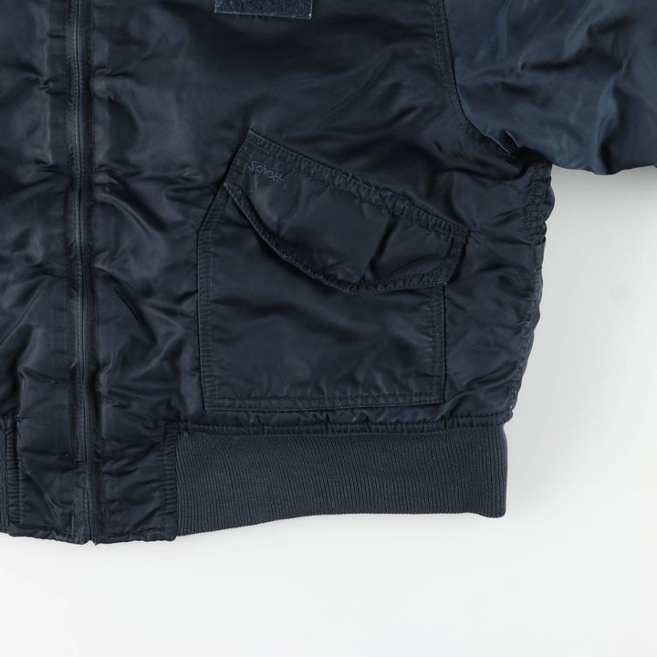 Civilian Schott CWU-R Type Padded Military Flight Jacket, Men's Size XL unclear navy blue type Vintage Second Hand