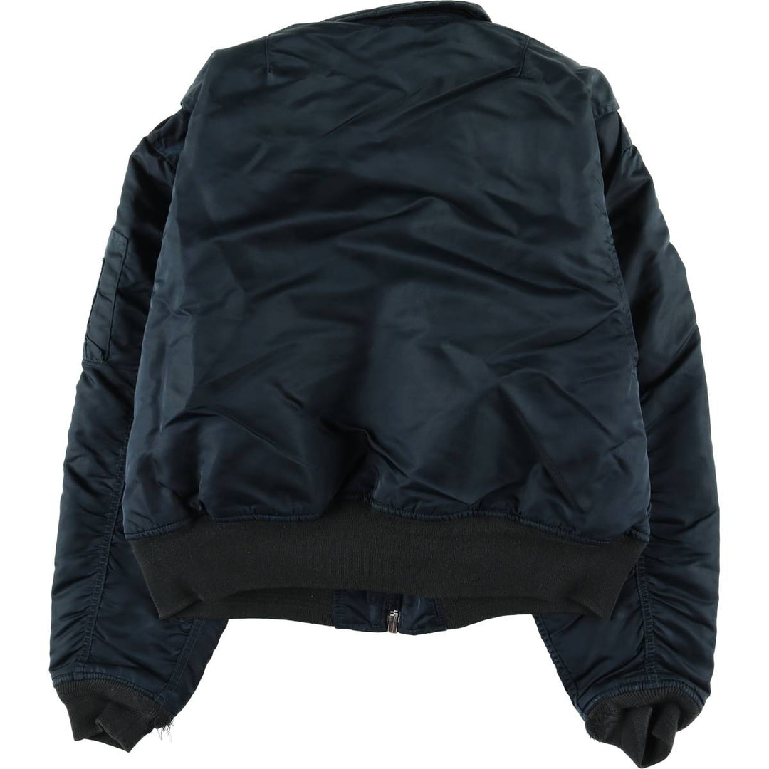 Civilian Schott CWU-R Type Padded Military Flight Jacket, Men's Size XL Nylon navy blue type Vintage Second Hand