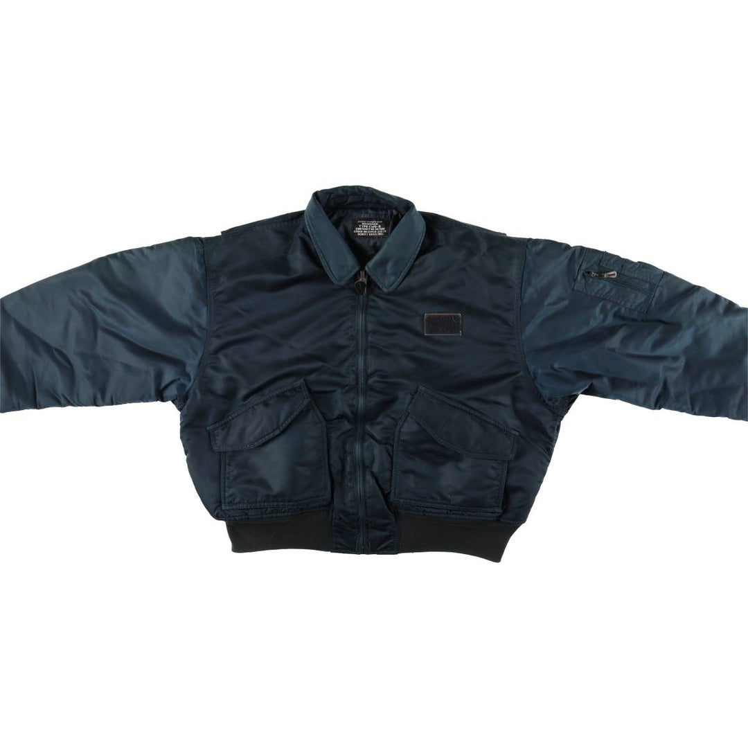 Civilian Schott CWU-R Type Padded Military Flight Jacket, Men's Size XL Nylon navy blue type Vintage Second Hand