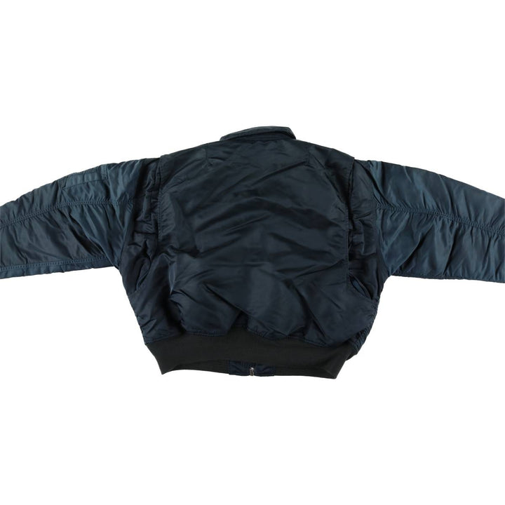 Civilian Schott CWU-R Type Padded Military Flight Jacket, Men's Size XL Nylon navy blue type Vintage Second Hand
