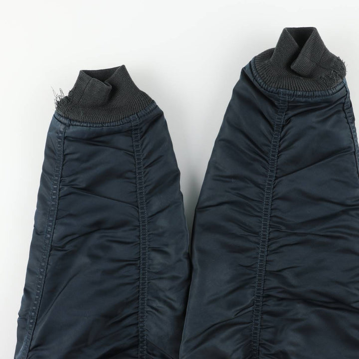 Civilian Schott CWU-R Type Padded Military Flight Jacket, Men's Size XL Nylon navy blue type Vintage Second Hand