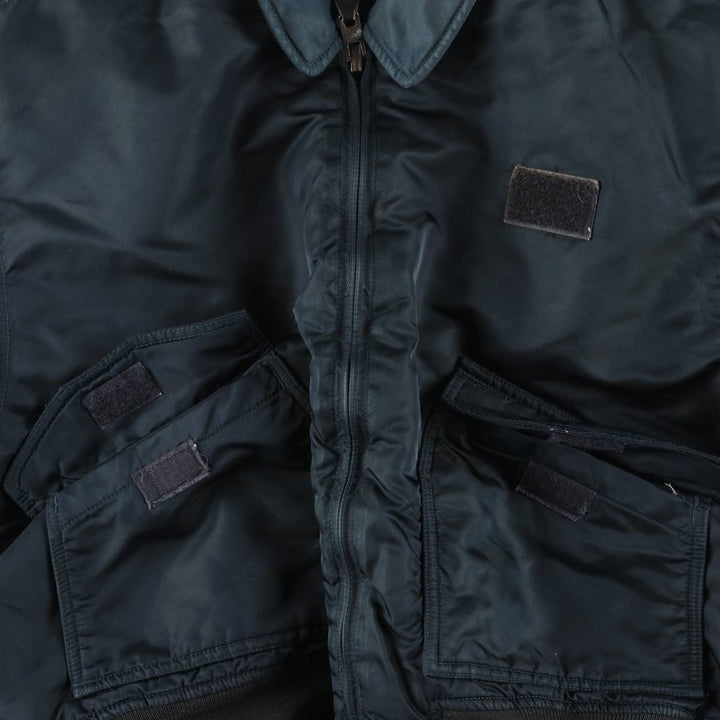 Civilian Schott CWU-R Type Padded Military Flight Jacket, Men's Size XL Nylon navy blue type Vintage Second Hand