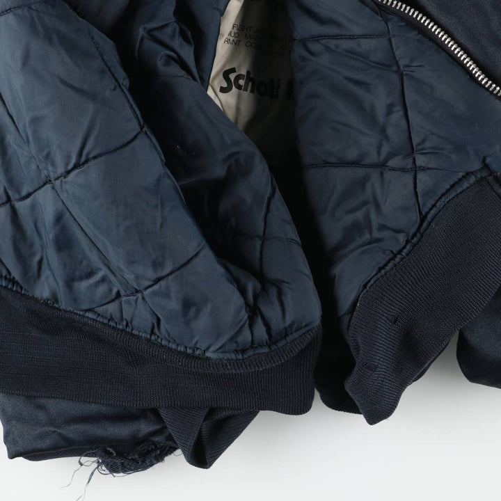 Civilian Schott CWU-R padded military flight jacket, men's size XXL Nylon navy blue type Vintage Second Hand