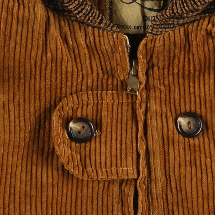 1960'S Deluxe Quality Outerwear Corduroy Jacket, Men's Size XL (Equivalent), Vintage unclear brown type Vintage Second Hand