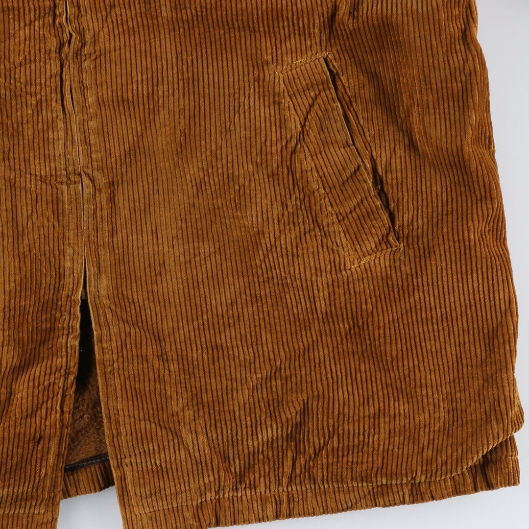 1960'S Deluxe Quality Outerwear Corduroy Jacket, Men's Size XL (Equivalent), Vintage unclear brown type Vintage Second Hand