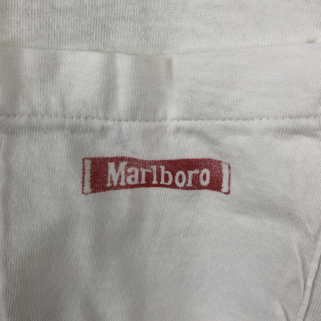 Vintage 90'S Fruit of the Loom Marlboro advertising T-shirt, Made in USA, Men's XL cotton white type Vintage Second Hand
