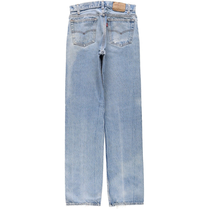 ~1990'S Levi's 701-0115 Straight Denim Pants, Made in USA, Women's Size L (equivalent to W29), Vintage unclear blue type Vintage Second Hand