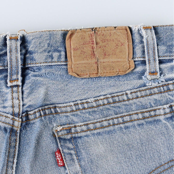 ~1990'S Levi's 701-0115 Straight Denim Pants, Made in USA, Women's Size L (equivalent to W29), Vintage unclear blue type Vintage Second Hand