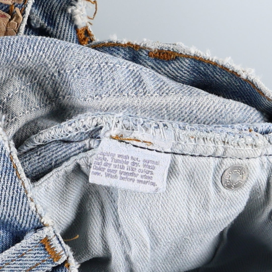 ~1990'S Levi's 701-0115 Straight Denim Pants, Made in USA, Women's Size L (equivalent to W29), Vintage unclear blue type Vintage Second Hand