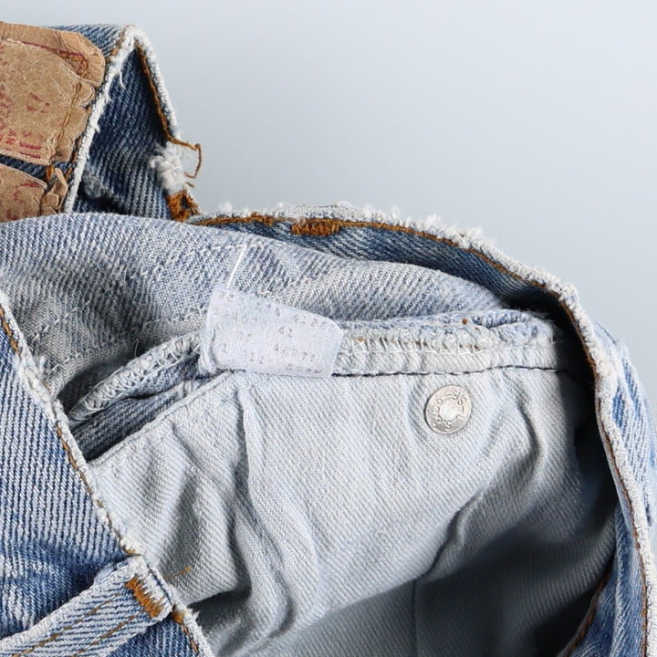 ~1990'S Levi's 701-0115 Straight Denim Pants, Made in USA, Women's Size L (equivalent to W29), Vintage unclear blue type Vintage Second Hand
