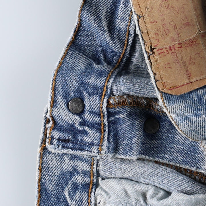 ~1990'S Levi's 701-0115 Straight Denim Pants, Made in USA, Women's Size L (equivalent to W29), Vintage unclear blue type Vintage Second Hand