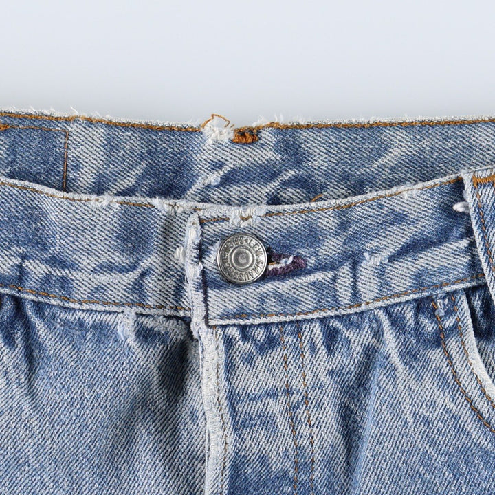 ~1990'S Levi's 701-0115 Straight Denim Pants, Made in USA, Women's Size L (equivalent to W29), Vintage unclear blue type Vintage Second Hand