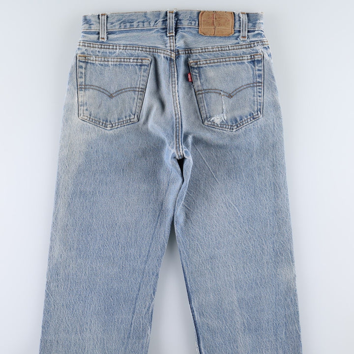 ~1990'S Levi's 701-0115 Straight Denim Pants, Made in USA, Women's Size L (equivalent to W29), Vintage unclear blue type Vintage Second Hand