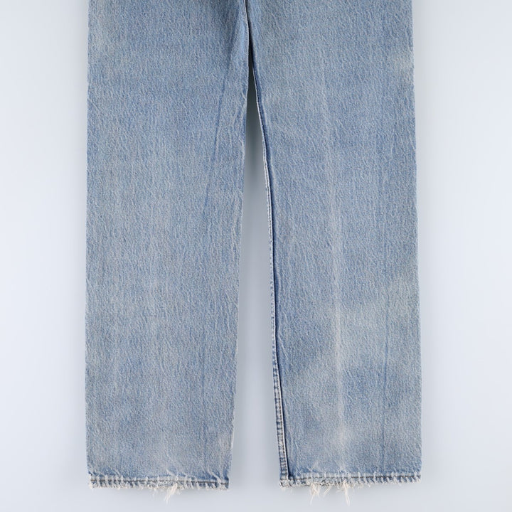 ~1990'S Levi's 701-0115 Straight Denim Pants, Made in USA, Women's Size L (equivalent to W29), Vintage unclear blue type Vintage Second Hand