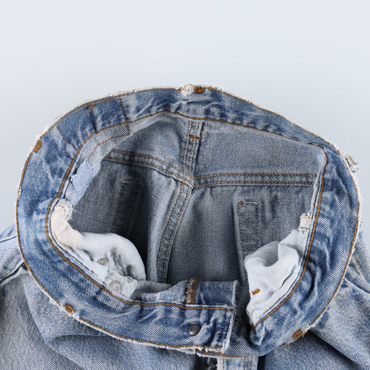 ~1990'S Levi's 701-0115 Straight Denim Pants, Made in USA, Women's Size L (equivalent to W29), Vintage unclear blue type Vintage Second Hand