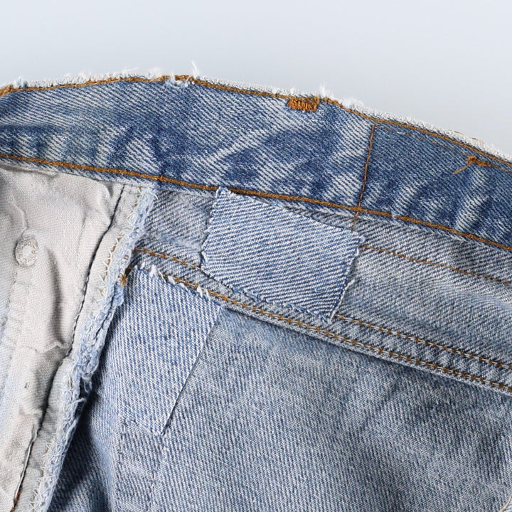 ~1990'S Levi's 701-0115 Straight Denim Pants, Made in USA, Women's Size L (equivalent to W29), Vintage unclear blue type Vintage Second Hand