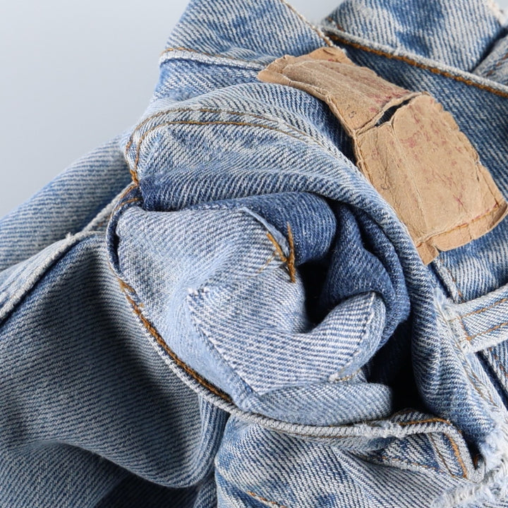~1990'S Levi's 701-0115 Straight Denim Pants, Made in USA, Women's Size L (equivalent to W29), Vintage unclear blue type Vintage Second Hand