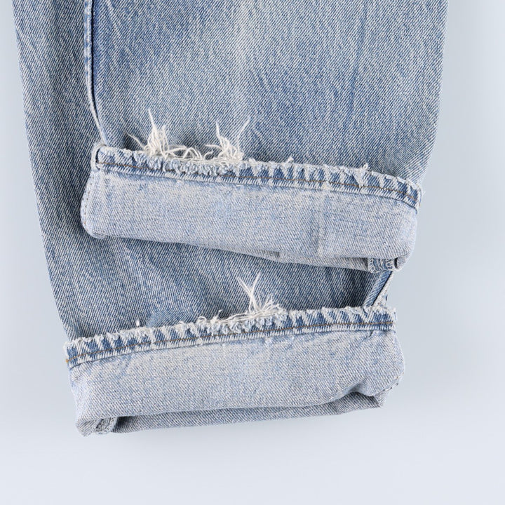 ~1990'S Levi's 701-0115 Straight Denim Pants, Made in USA, Women's Size L (equivalent to W29), Vintage unclear blue type Vintage Second Hand
