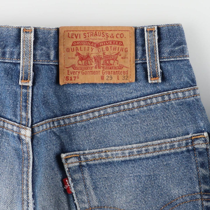 90'S Levi's 517 Bootcut Denim Pants, Made in USA, Women's Size L (W29), Vintage cotton blue type Vintage Second Hand