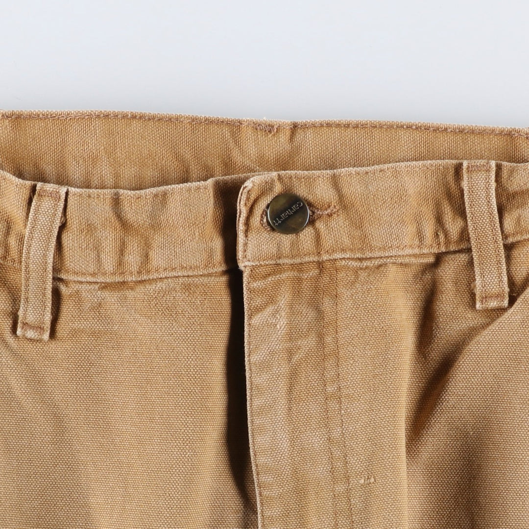 Carhartt Original Dungaree Fit Double Knee Duck Painter Pants, Men's, W34 equivalent cotton brown type Vintage Second Hand