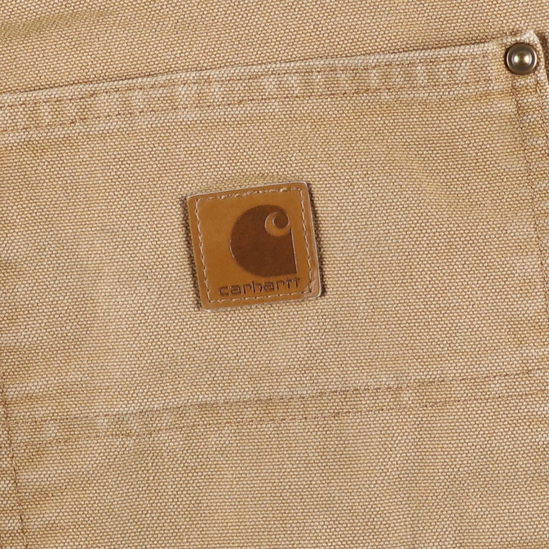 Carhartt Original Dungaree Fit Double Knee Duck Painter Pants, Men's, W34 equivalent cotton brown type Vintage Second Hand