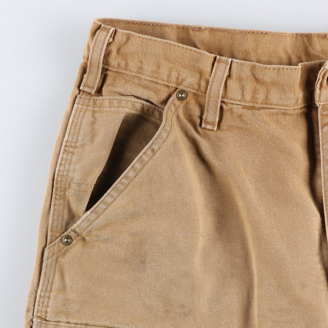 Carhartt Original Dungaree Fit Double Knee Duck Painter Pants, Men's, W34 equivalent cotton brown type Vintage Second Hand