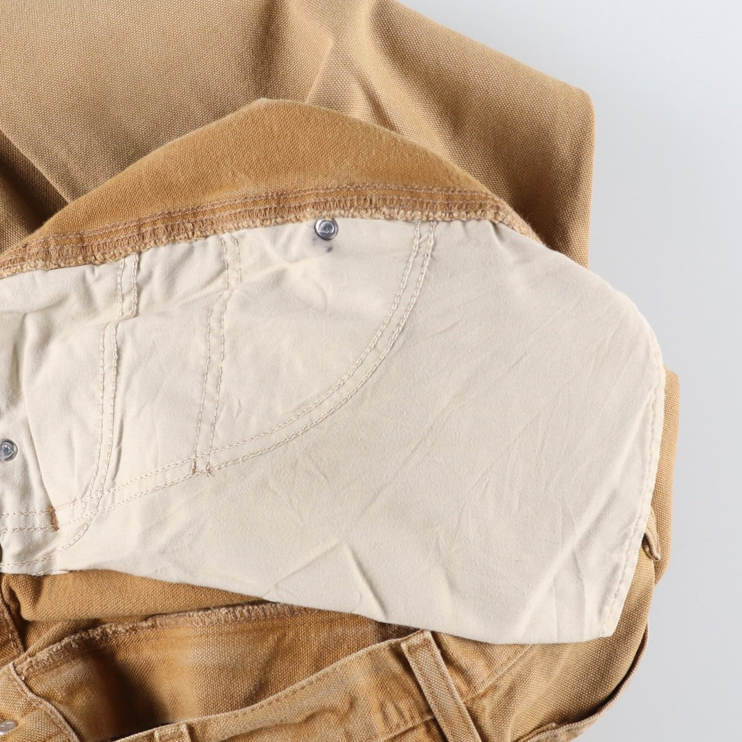 Carhartt Original Dungaree Fit Double Knee Duck Painter Pants, Men's, W34 equivalent cotton brown type Vintage Second Hand