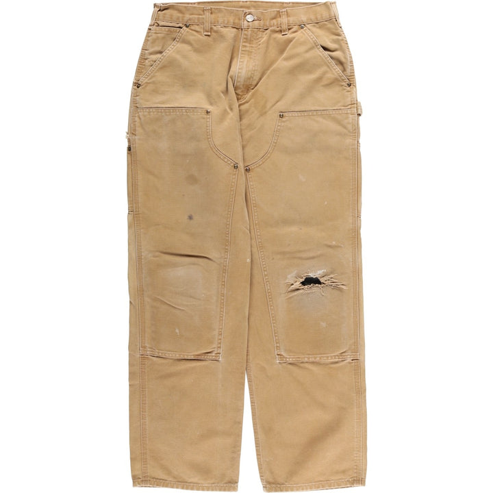 Carhartt Loose Original Fit Double Knee Duck Painter Pants Men's W32 equivalent cotton beige type brown Vintage Second Hand