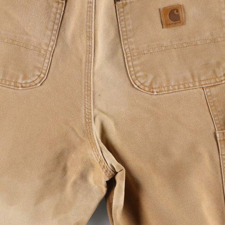 Carhartt Loose Original Fit Double Knee Duck Painter Pants Men's W32 equivalent cotton beige type brown Vintage Second Hand