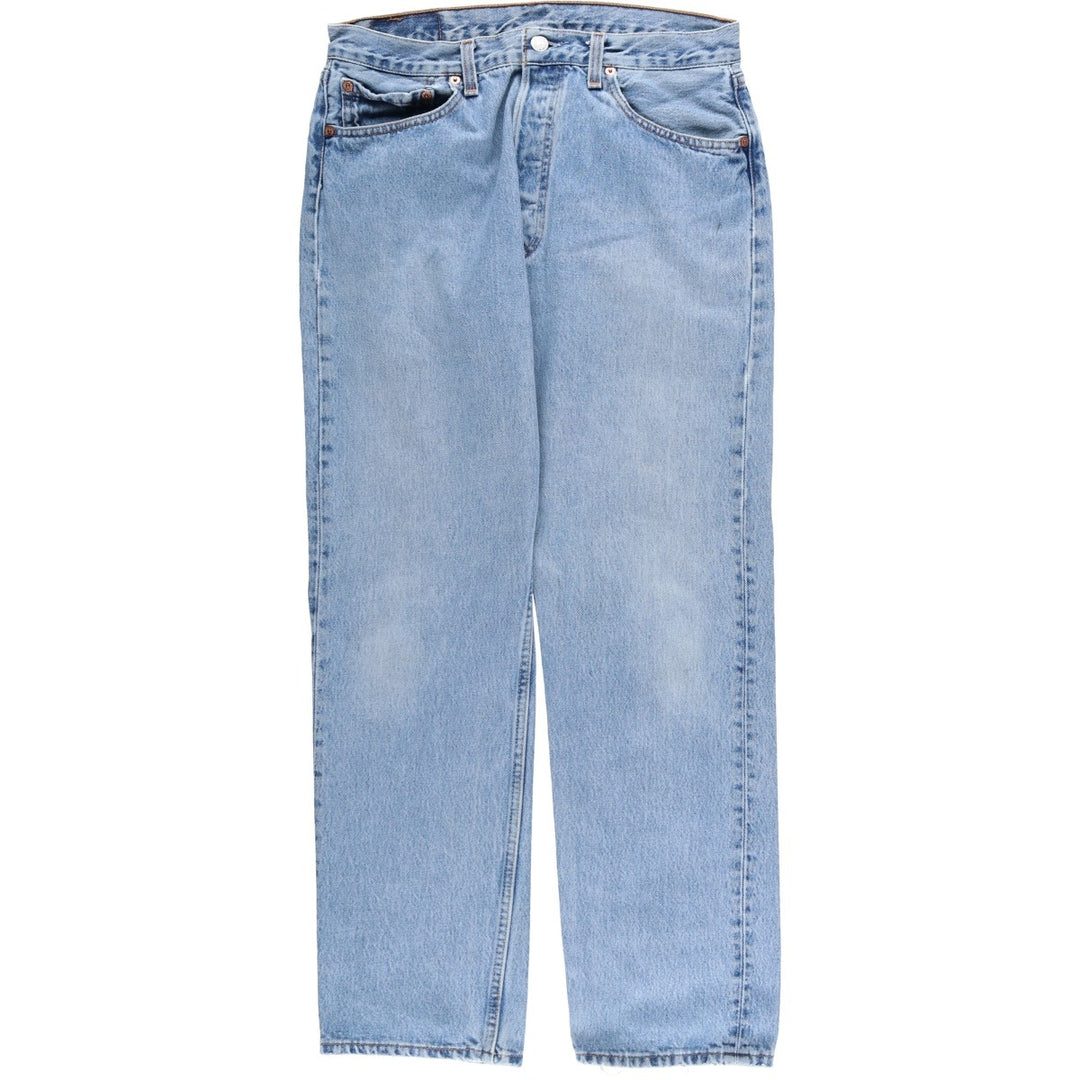 90'S Levi's 6501-0193 Straight Denim Pants, Made in USA, Women's Size XL (W32), Vintage cotton blue type Vintage Second Hand