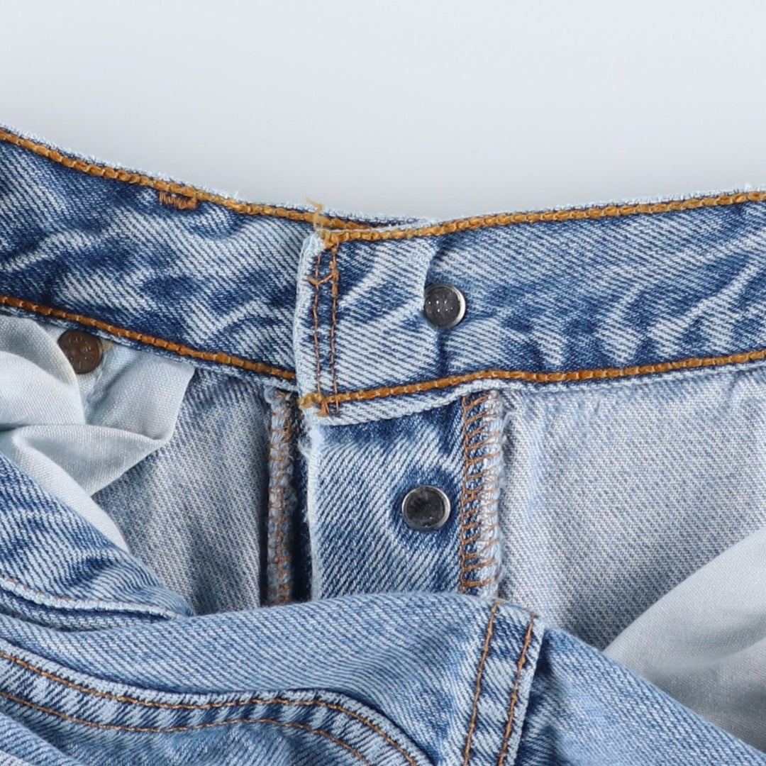 90'S Levi's 6501-0193 Straight Denim Pants, Made in USA, Women's Size XL (W32), Vintage cotton blue type Vintage Second Hand