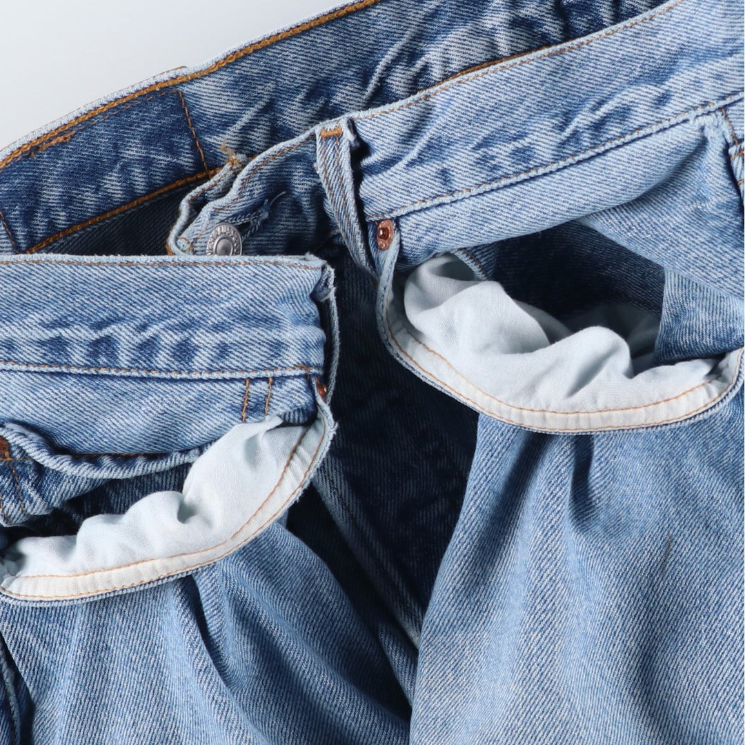 90'S Levi's 6501-0193 Straight Denim Pants, Made in USA, Women's Size XL (W32), Vintage cotton blue type Vintage Second Hand