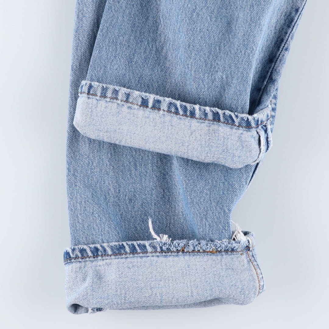 90'S Levi's 6501-0193 Straight Denim Pants, Made in USA, Women's Size XL (W32), Vintage cotton blue type Vintage Second Hand
